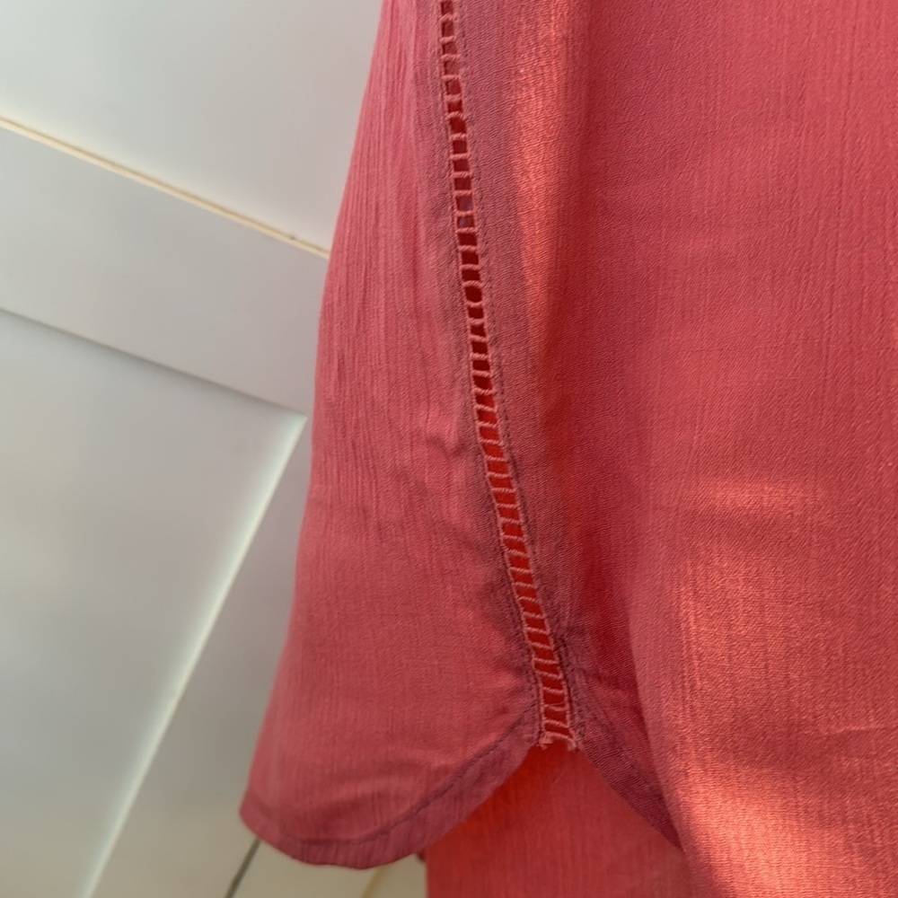 Caslon Oversized Rayon Blouse Blush Size large NWT - Picture 7 of 10